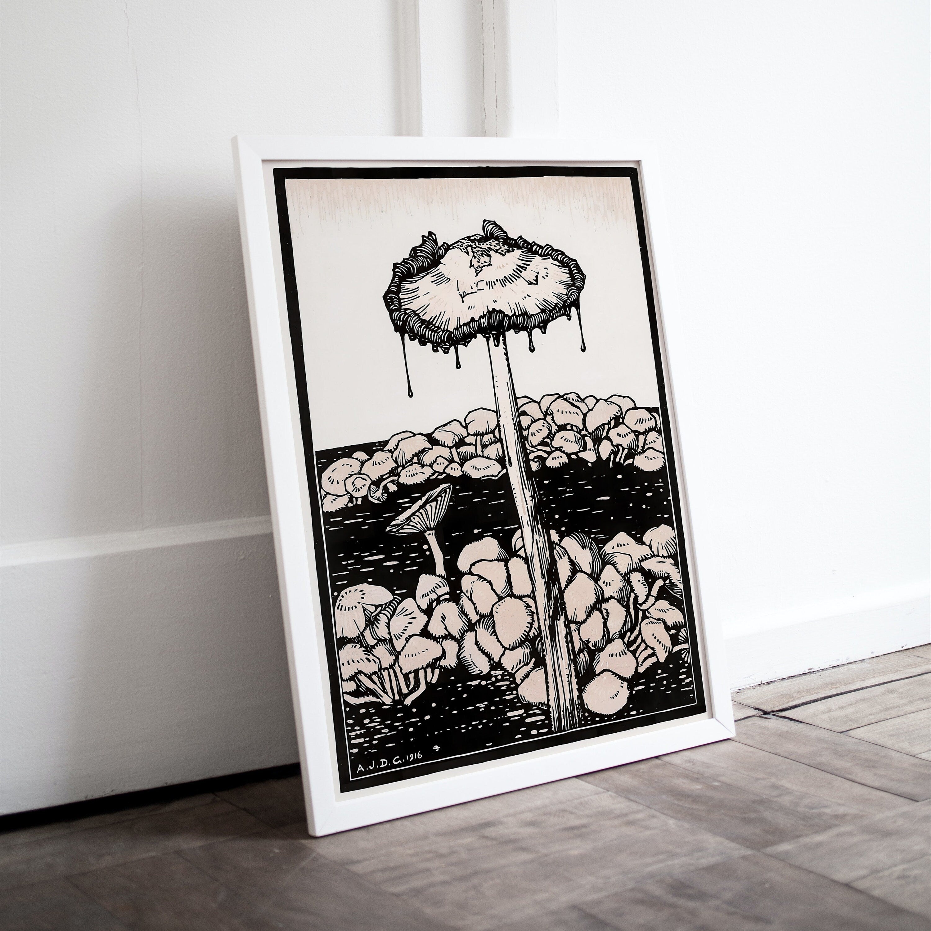 Vintage Mushroom Painting. Art Nouveau Print Wall Art. Instant Download Printable Art. Mushroom Art Print Retro Trippy Painting Poster – Printable Wall Art Digital Download – Digital Download