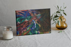Forest Animals Vintage Painting. Surreal Abstract Geometric Art Print. Instant Download Antique Oil Painting. Colorful Printable Wall Art