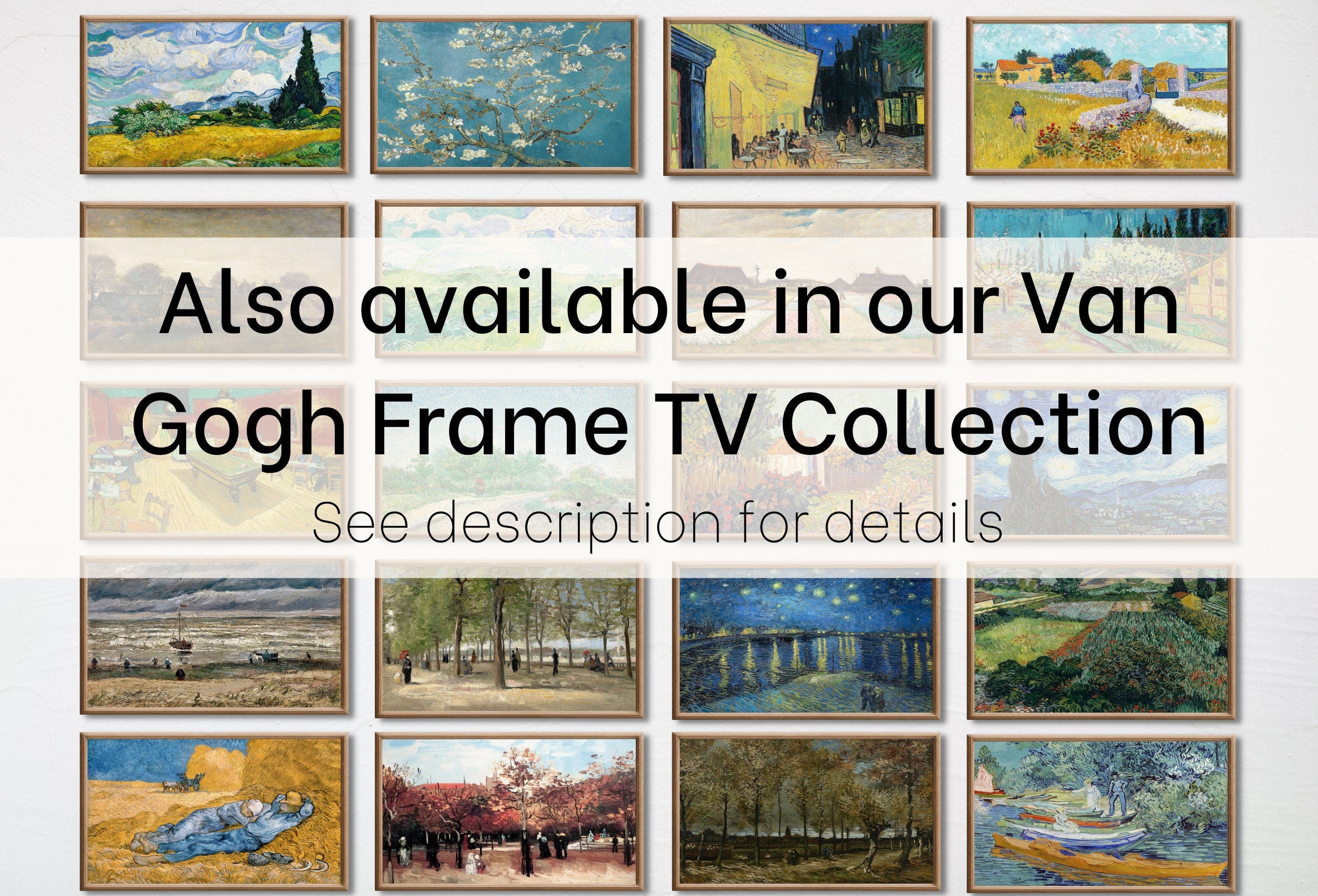 Samsung Frame TV Art 4K Café Terrace Famous Painting by Vincent van Gogh. Instant Download van Gogh Art for the Frame TV. Vintage Wall Art