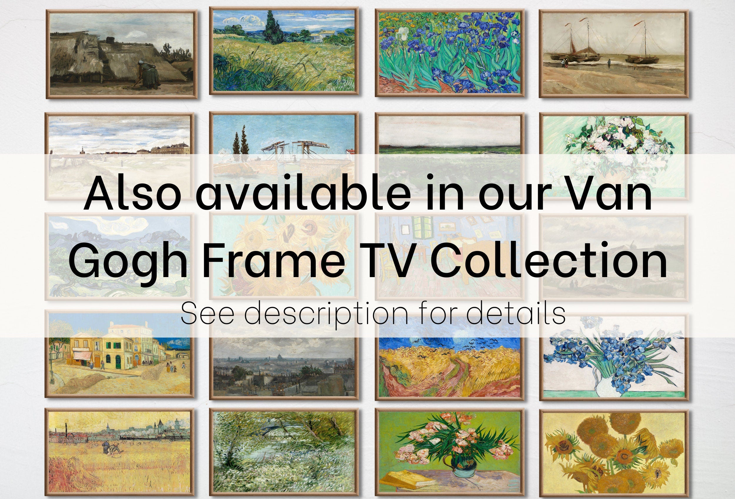 Samsung Frame TV Art 4K View of Paris Famous Painting by Vincent van Gogh. Instant Download van Gogh Art for the Frame TV. Vintage Wall Art