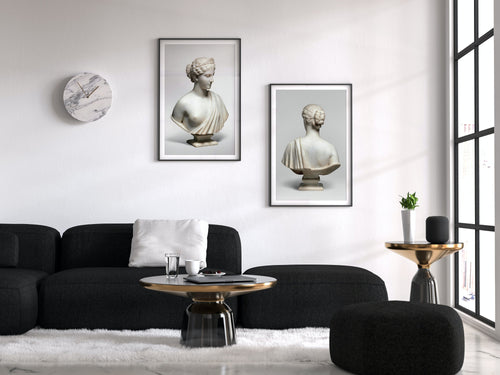 2 Pieces Wall Art, Woman Greek Bust Statue Set of 2 Prints. Printable, Digital Download Greek Mythology Art. Aesthetic Room Decor, Sculpture