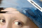 Glitch Art Altered Classic Painting Set of 2 Prints. Girl w Pearl Earring & Mona Lisa. Printable Altered Vintage Famous Classic Art Prints.