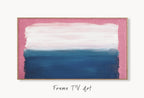 Pink Blue & White Abstract Painting Frame TV Art. Digital Download, Digital Art for TV, Colorful Wall Art, Abstract Artwork for The Frame TV