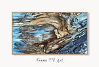 Blue Tree Bark Abstract Samsung Frame TV Art. Abstract Nature Art Samsung TV, Digital Download for Samsung Frame, Frame TV Art