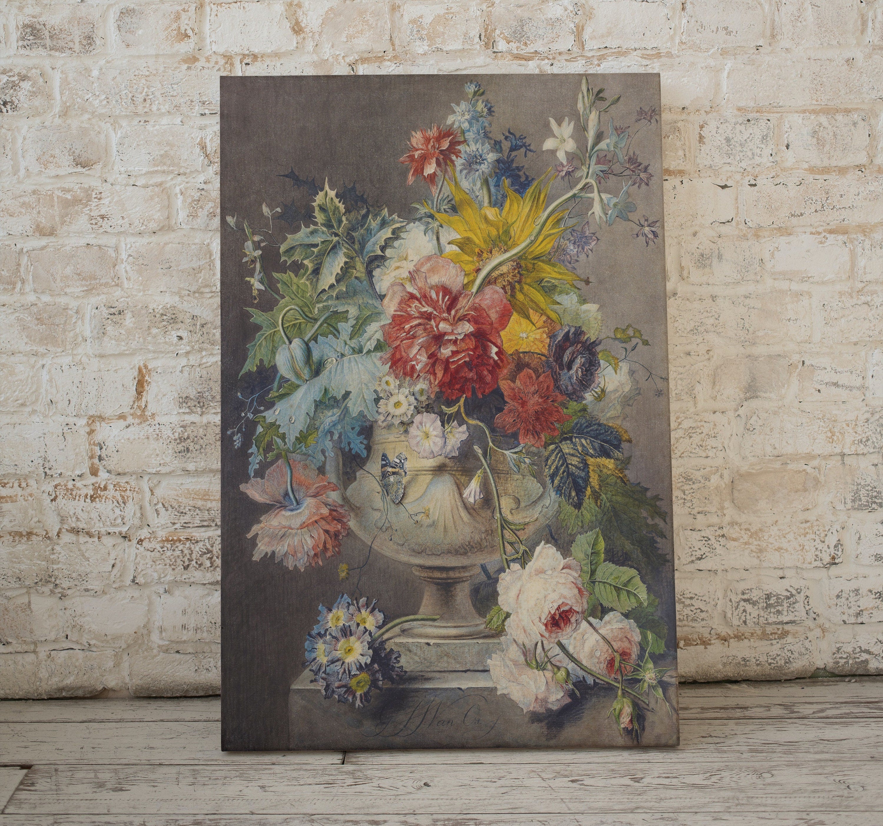 Vintage Botanical Still Life Painting. Printable Bouquet of Flowers in Vase Still Art Vintage Print. Antique Retro Artwork Instant Download – Printable Wall Art Digital Download – Digital Download