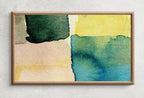 Samsung Frame TV Art 4K Blue Yellow Green Wall Art Abstract Painting. Instant Download Abstract Digital Painting. Colorful Art for Frame TV