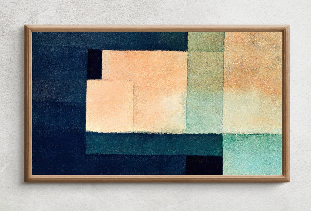 Samsung Frame TV Art 4K Blue Beige & Green Wall Art Abstract Painting. Instant Download Abstract Digital Painting. Colorful Art for Frame TV