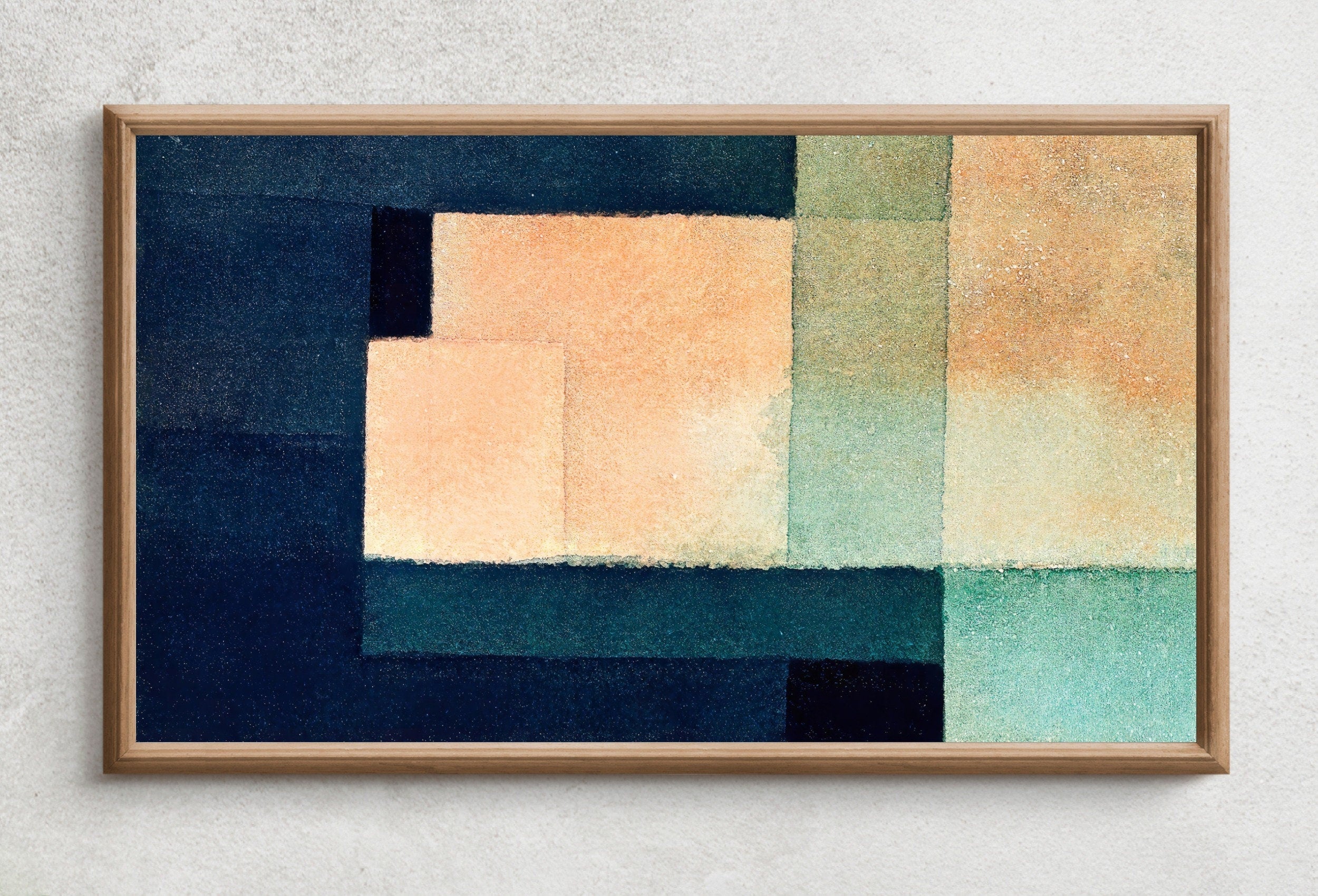 Samsung Frame TV Art 4K Blue Beige & Green Wall Art Abstract Painting. Instant Download Abstract Digital Painting. Colorful Art for Frame TV
