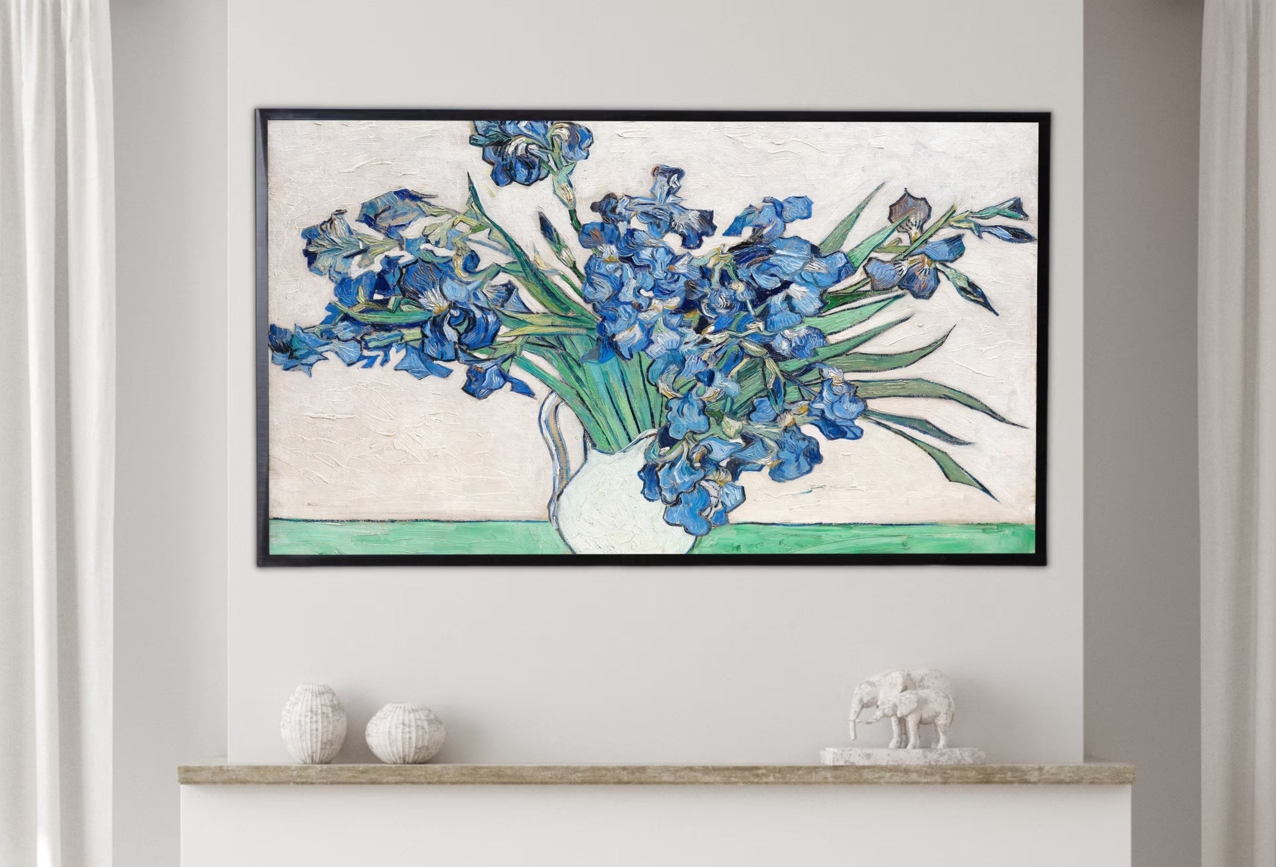 Samsung Frame TV Art 4K Irises Famous Still Life Painting