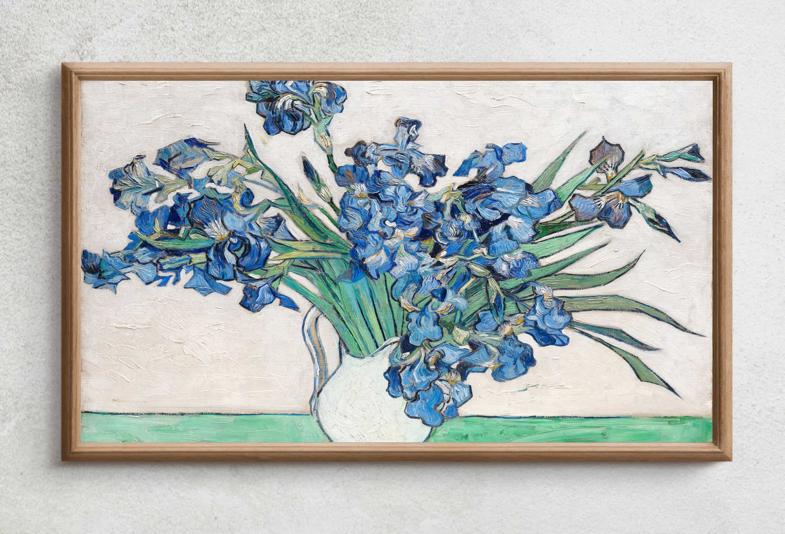 Samsung Frame TV Art 4K Irises Famous Still Life Painting