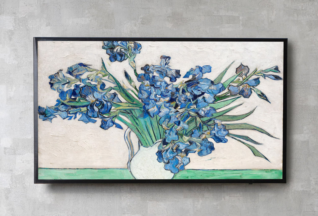 Samsung Frame TV Art 4K Irises Famous Still Life Painting