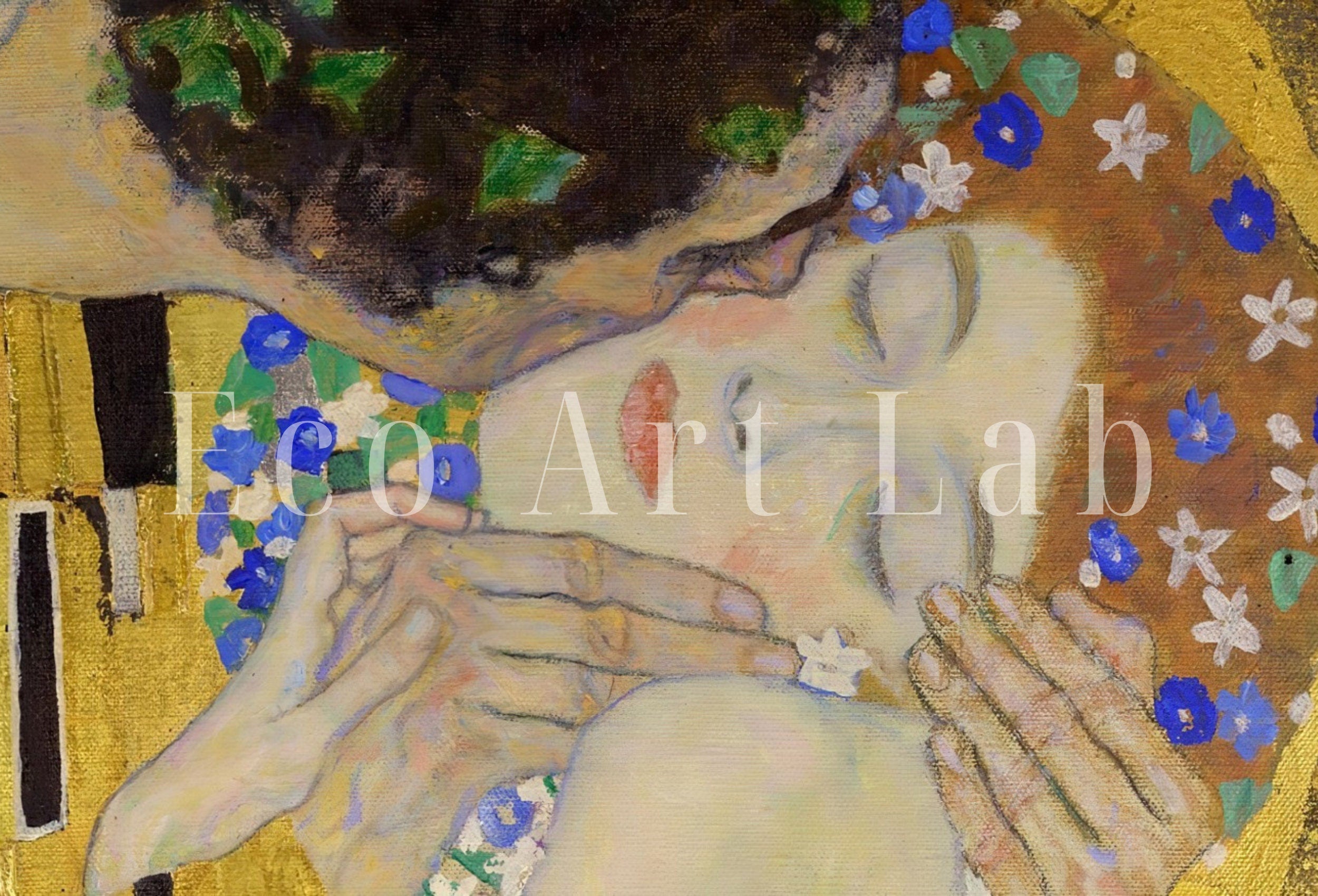Samsung Frame TV Art 4K Gustav Klimt "The Kiss" Famous Art Nouveau Painting. Antique Romantic Classic Klimt Art for Frame TV. Downloadable