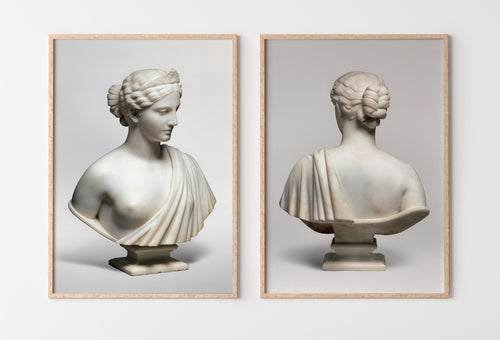 2 Pieces Wall Art, Woman Greek Bust Statue Set of 2 Prints. Printable, Digital Download Greek Mythology Art. Aesthetic Room Decor, Sculpture