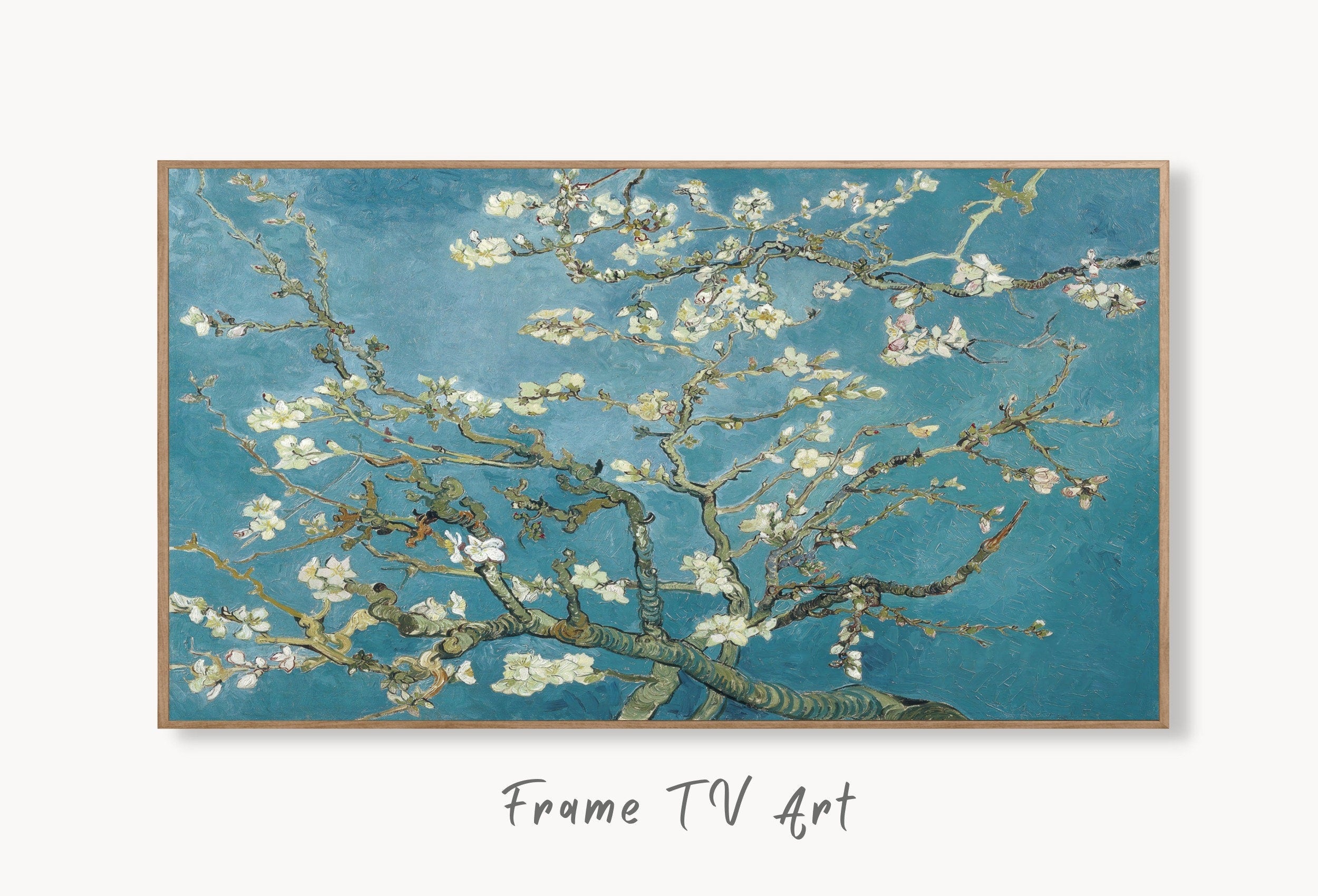 Samsung Frame TV Art 4K Almond Blossom Famous Painting by Vincent van Gogh. Instant Download van Gogh Art for Frame TV. Botanical Wall Art