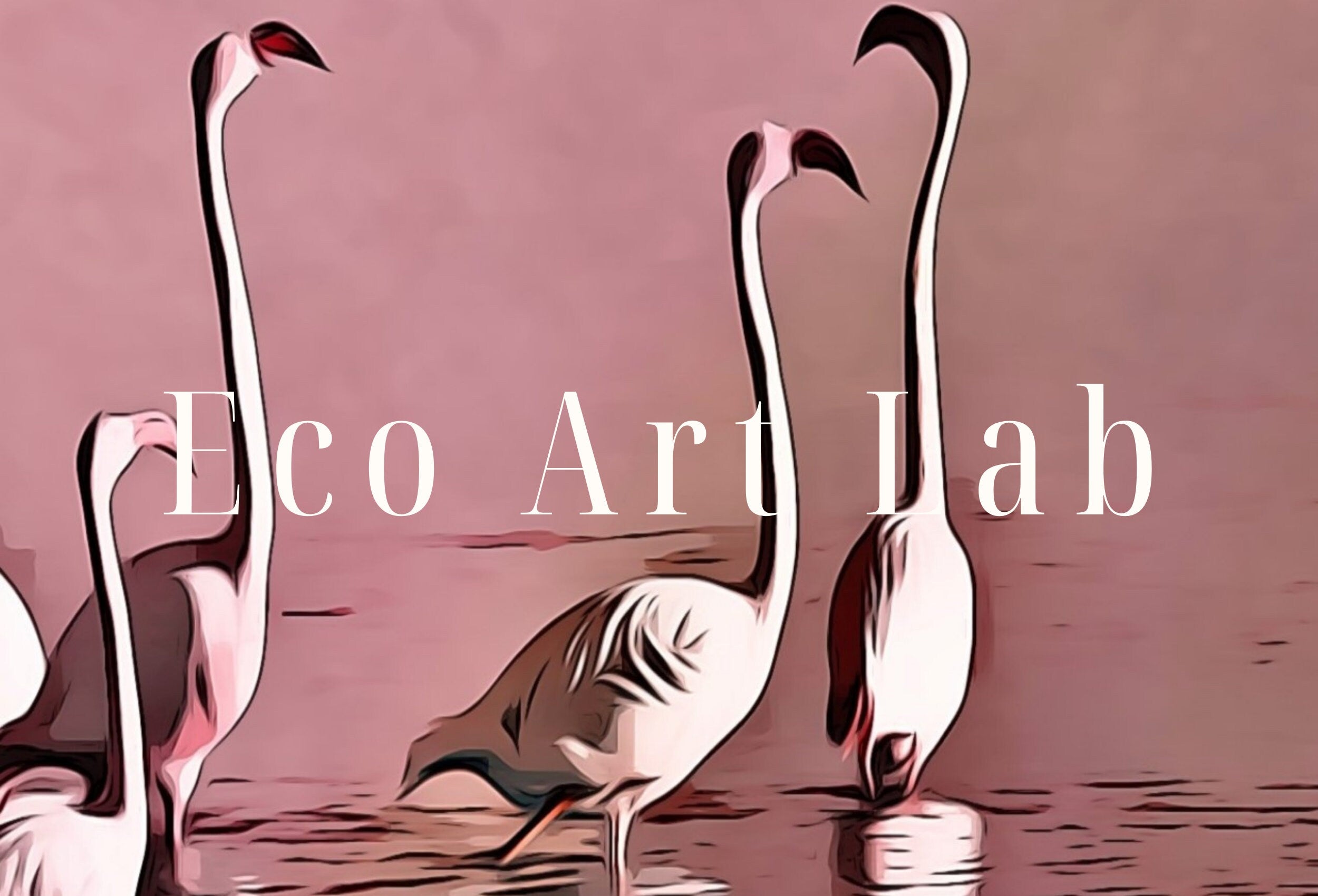 Group of Flamingos in Water Frame TV Art Digital Download, Digital Art for Tv, Colorful Art for Frame TV Tropical Bird Decor