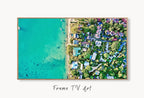 Beach Aerial View, art for Frame TV. Digital Download Art for TV. Coastal Wall Art. Beach Artwork for Samsung Frame