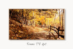 Fall Trail Landscape Digital Oil Painting Frame TV Art Digital Download, Art for Tv, Colorful Art for Frame TV