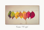 Samsung Frame TV Art 4K Hanging Autumn Leaves Digital Painting. Instant Download Fall Art for the Samsung Frame TV. Nature Art for TV