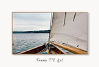 Samsung Frame TV Art 4K Sailboat Painting Nautical Wall Art. Instant Download Boat Painting for the Frame TV. Digital Sailboat Art for TV