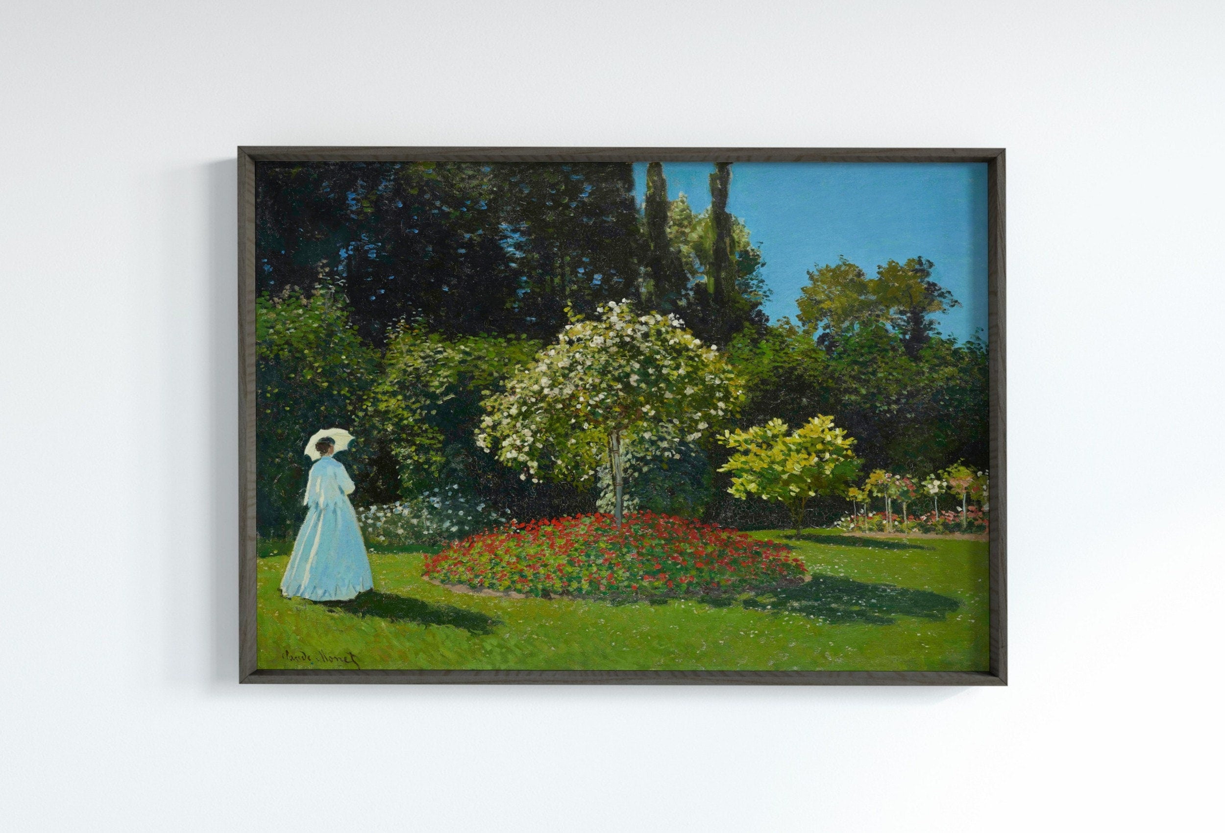 Claude Monet Lady in The Garden Painting Famous Monet Art. Instant Download Vintage Decor. Monet Landscape Printable Wall Art. Vintage Decor