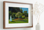 Claude Monet Lady in The Garden Painting Famous Monet Art. Instant Download Vintage Decor. Monet Landscape Printable Wall Art. Vintage Decor