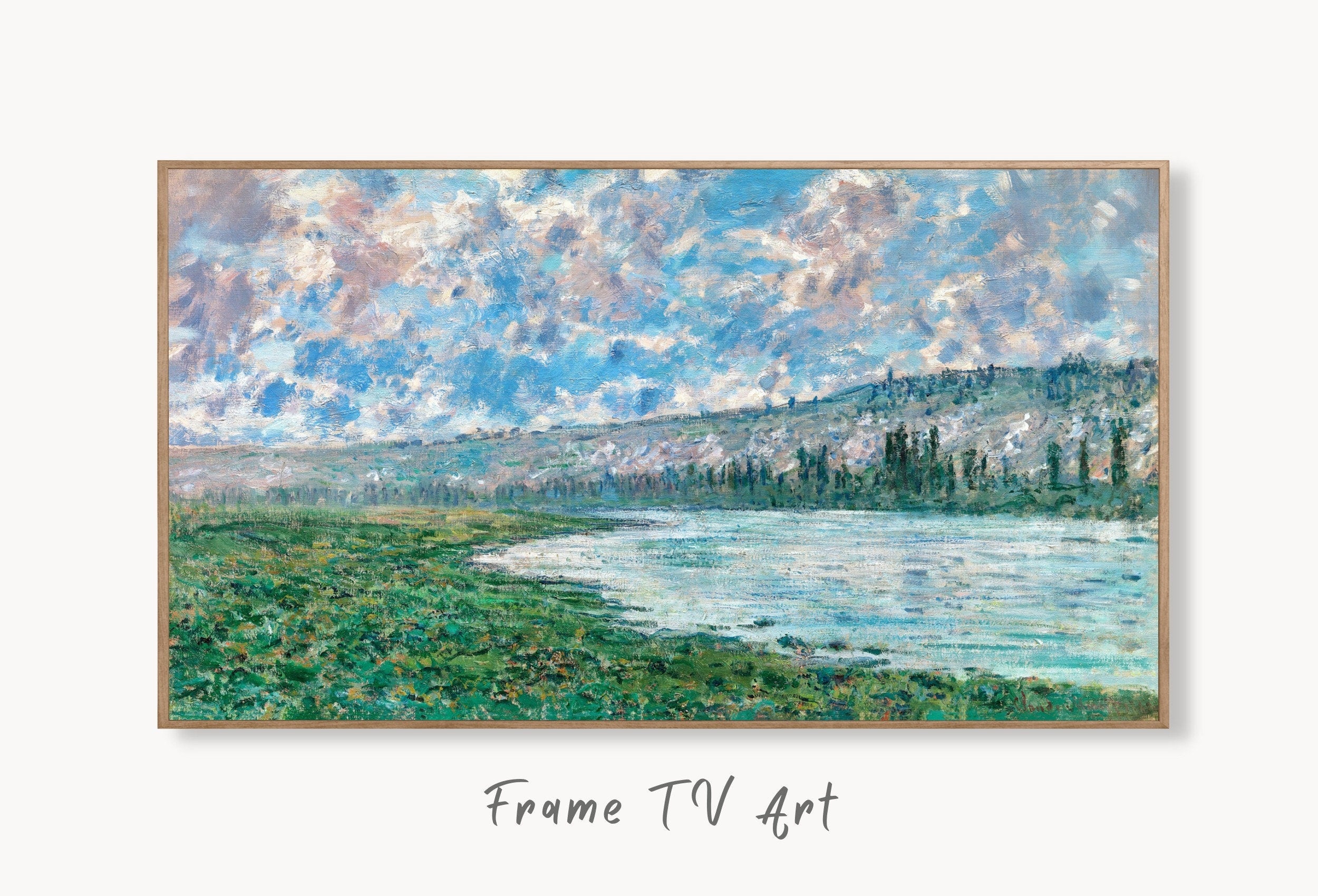 Samsung Frame TV Art 4K & 8K Monet The Seine Famous Painting. Instant Download Vintage Art for the Samsung Frame TV. Claude Monet Art for TV