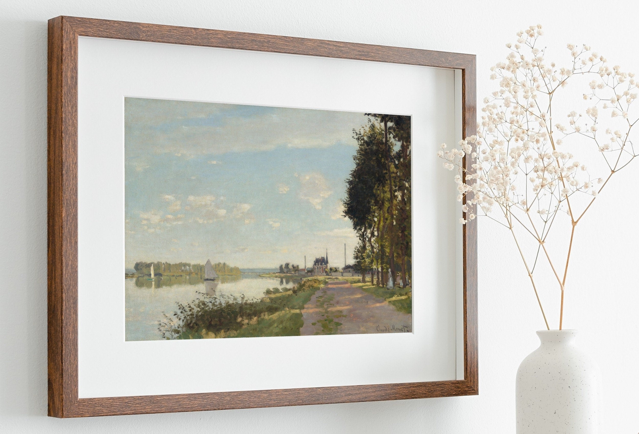 European Landscape Vintage Claude Monet Oil Painting. Impressionist Landscape Print. Classic Famous Monet Print. Printable Digital Download.