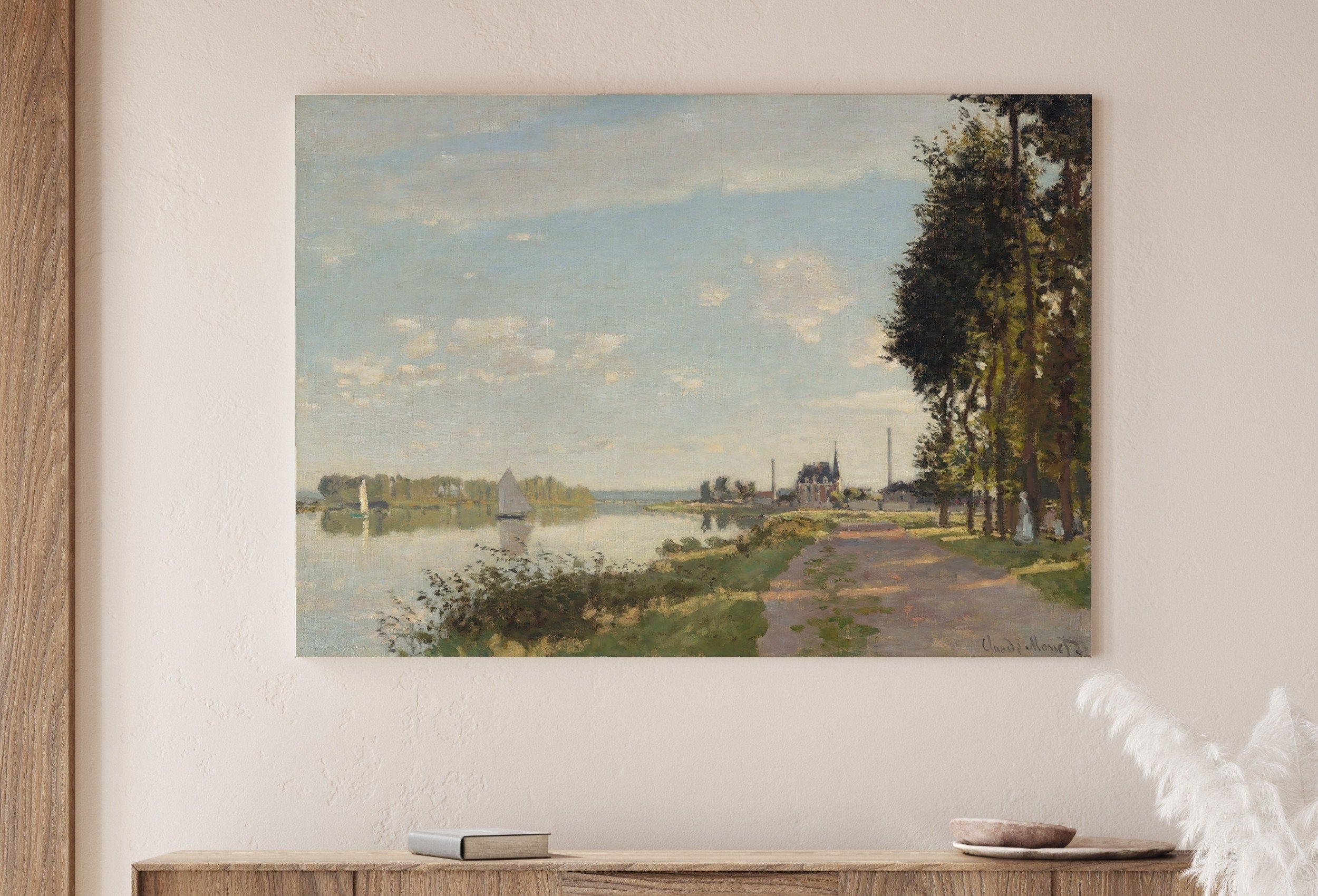 European Landscape Vintage Claude Monet Oil Painting. Impressionist Landscape Print. Classic Famous Monet Print. Printable Digital Download.