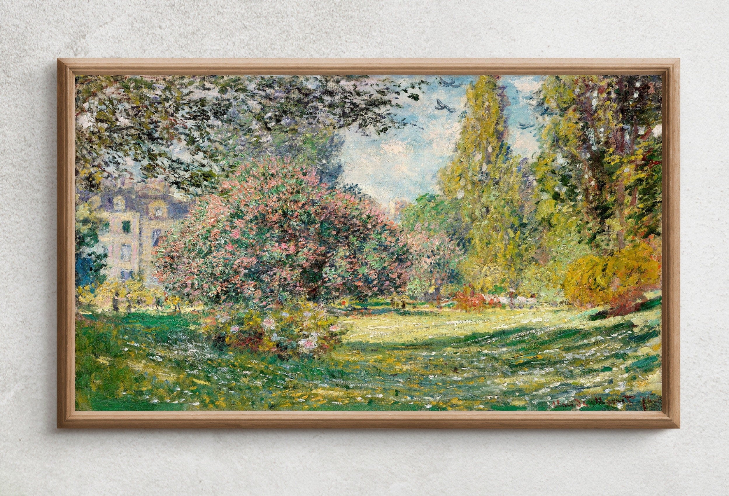 Samsung Frame TV Art 4K The Parc Monceau Famous Claude Monet Painting. Instant Download Landscape Wall Art for Frame TV. Vintage Wall Art