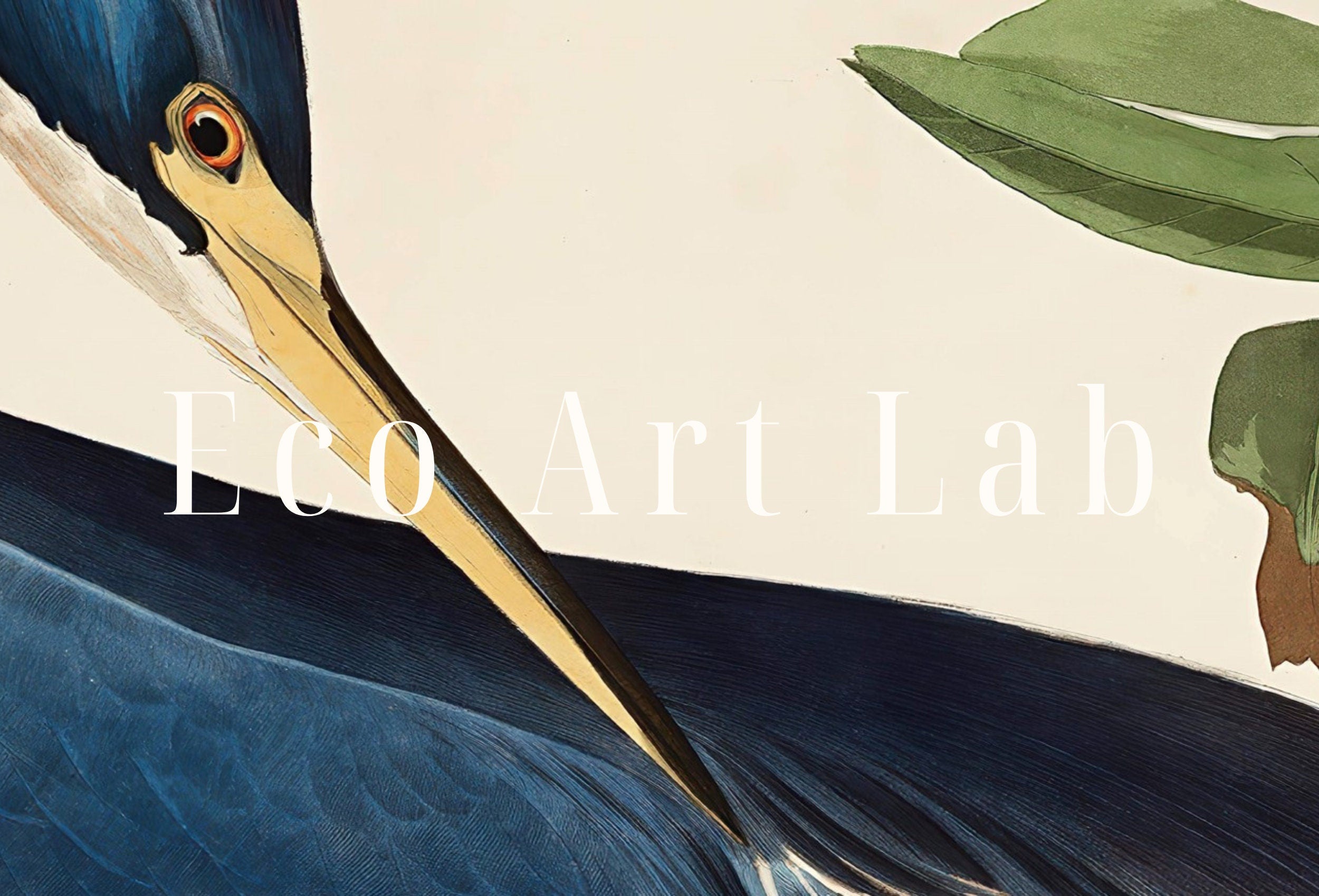 Samsung Frame TV Art 4K Blue Heron Tropical Bird Vintage Painting. Samsung TV Art Vintage. Digital Download. Nature Art for Samsung Frame TV