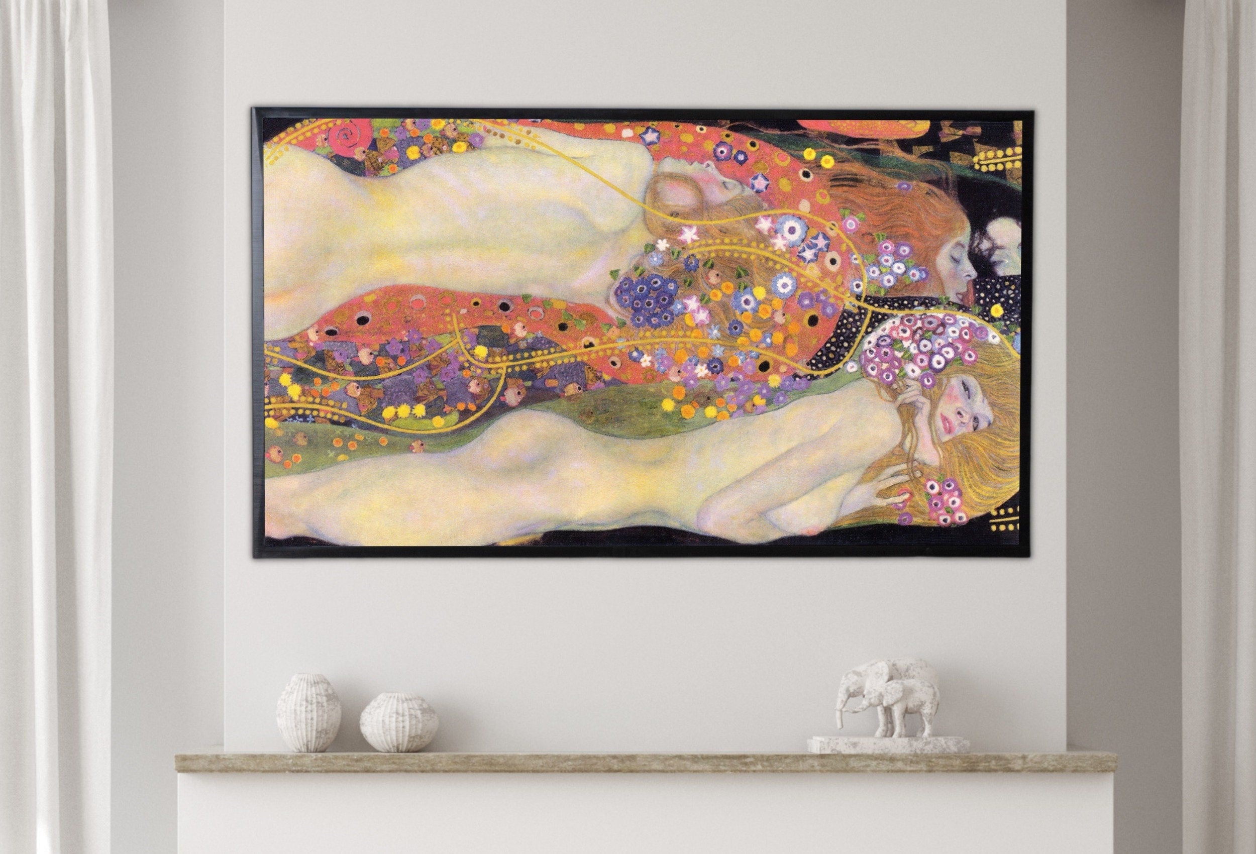 Samsung Frame TV Art 4K Gustav Klimt Famous Nude Women Vintage Art Nouveau Painting. Instant Download Antique Female Nude Art for Frame TV