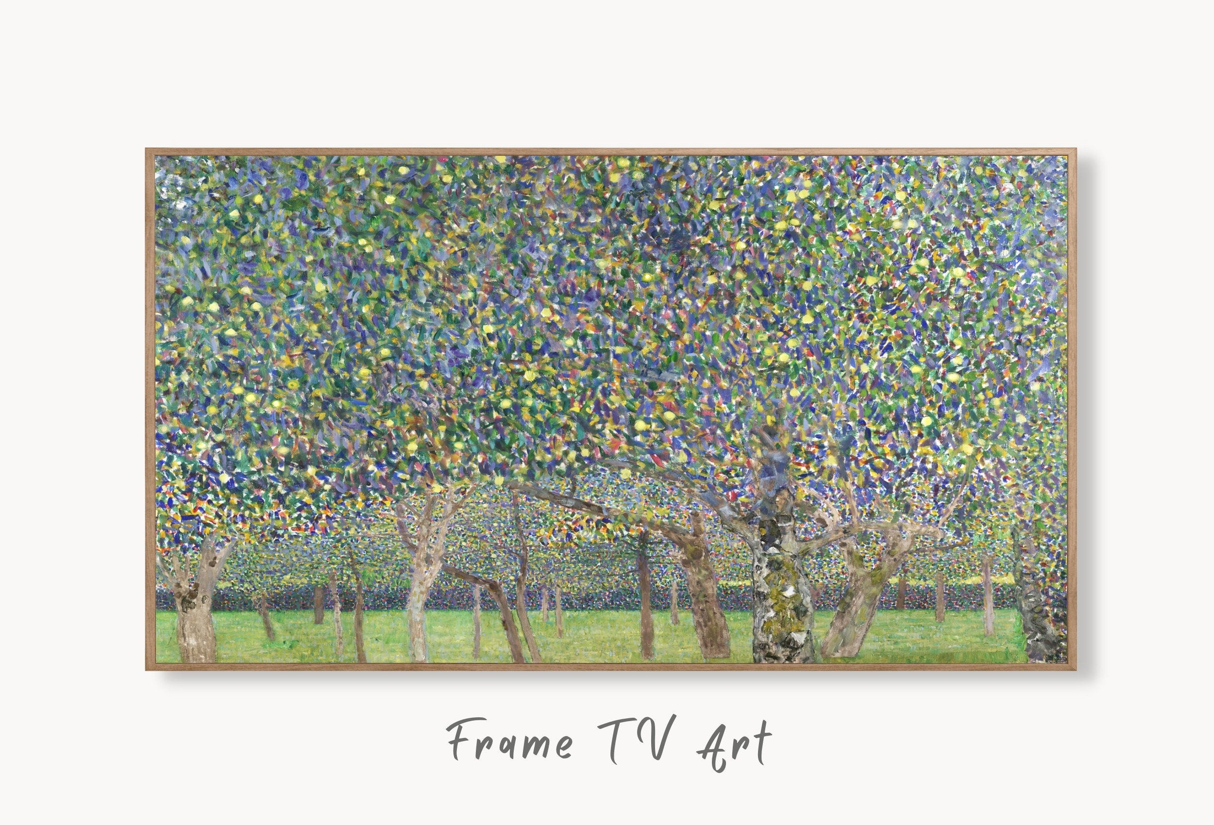 Samsung Frame TV Art 4K Gustav Klimt Pear Trees Famous Art Nouveau Painting. Antique Floral Classic Klimt Art for Frame TV. Downloadable