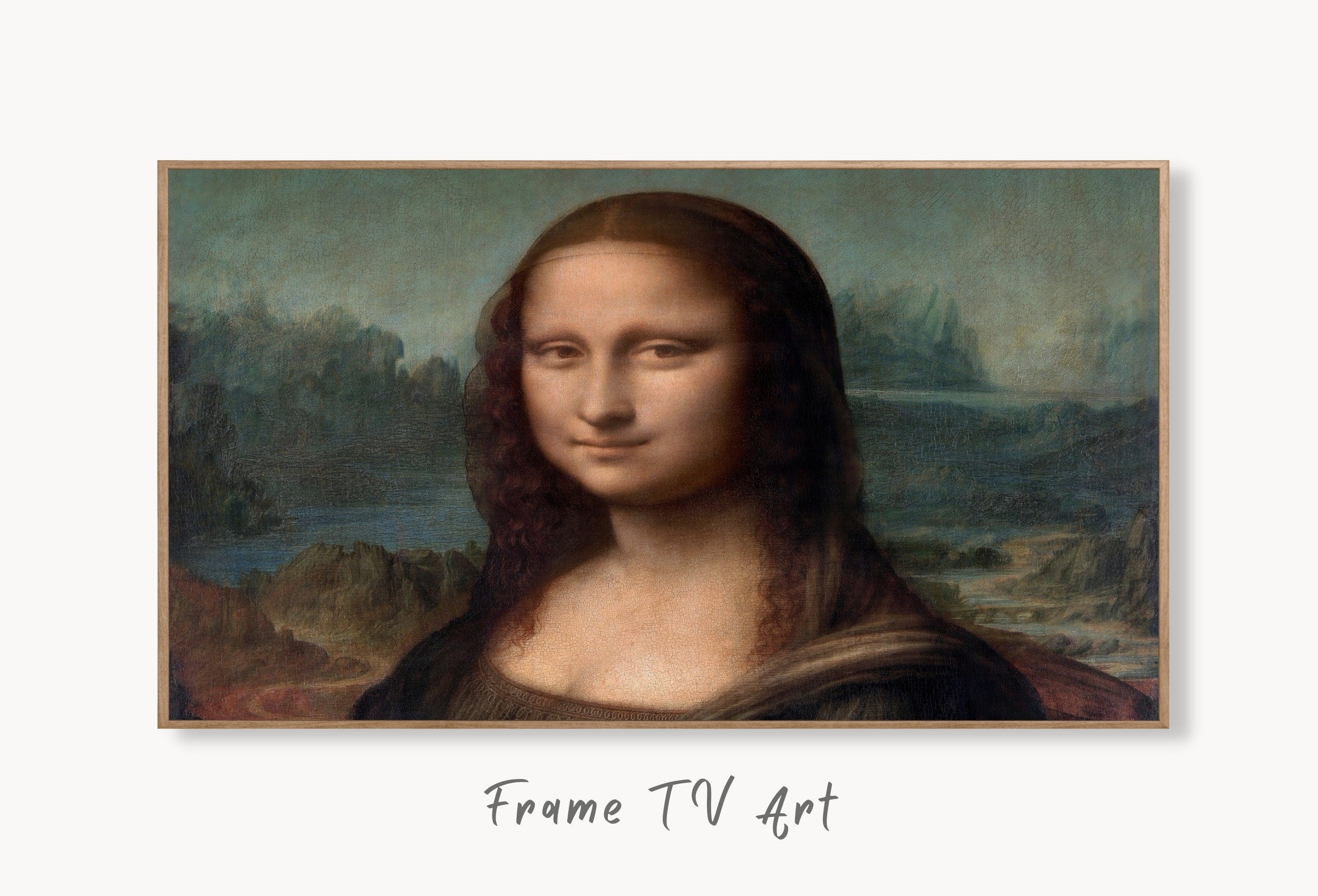 Samsung Frame TV Art 4K Mona Lisa Famous Classic Painting. da Vinci Fine Art Portrait for Frame TV. Vintage Home Decor. TV Art