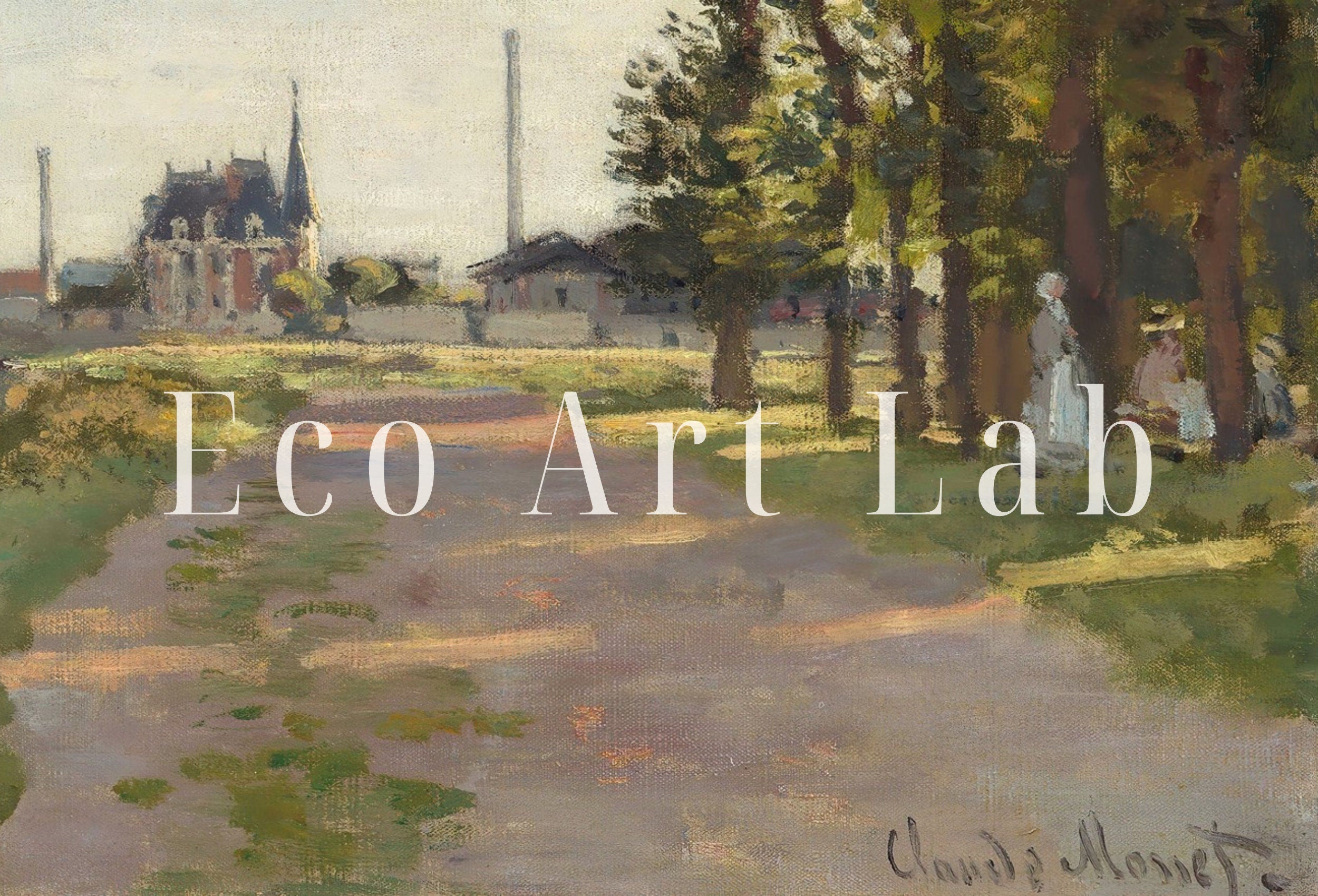 European Landscape Vintage Claude Monet Oil Painting. Impressionist Landscape Print. Classic Famous Monet Print. Printable Digital Download.