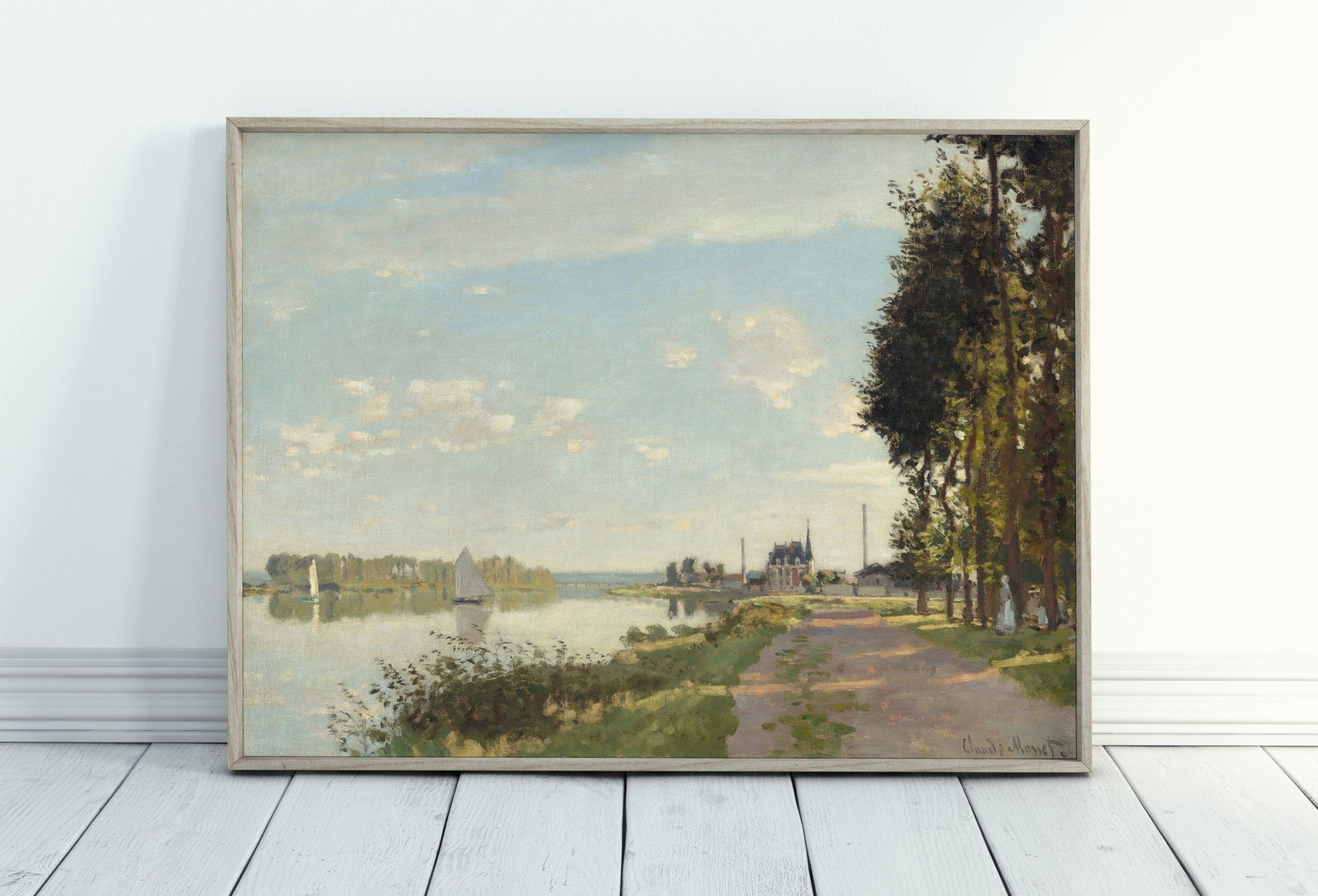 European Landscape Vintage Claude Monet Oil Painting. Impressionist Landscape Print. Classic Famous Monet Print. Printable Digital Download.
