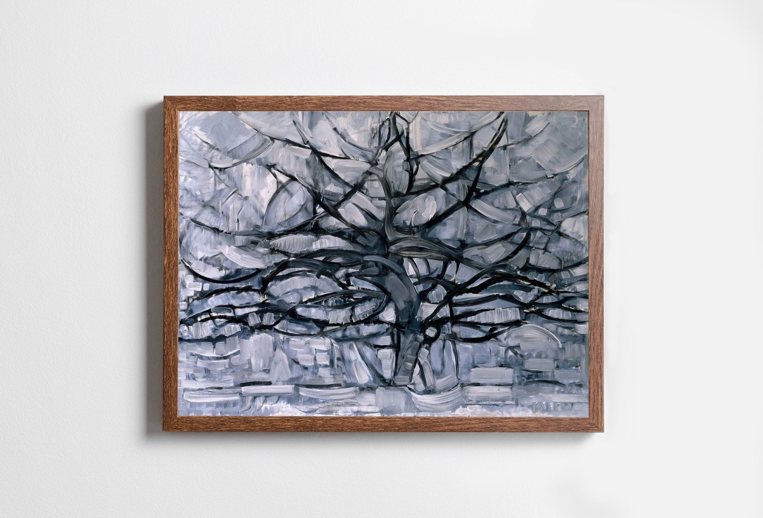 Vintage Gray Tree Abstract Famous Painting Art Print. Printable Minimal Art Prints. Aesthetic Wall Art. Minimalist Abstract Fauvism Poster – Printable Wall Art Digital Download – Digital Download