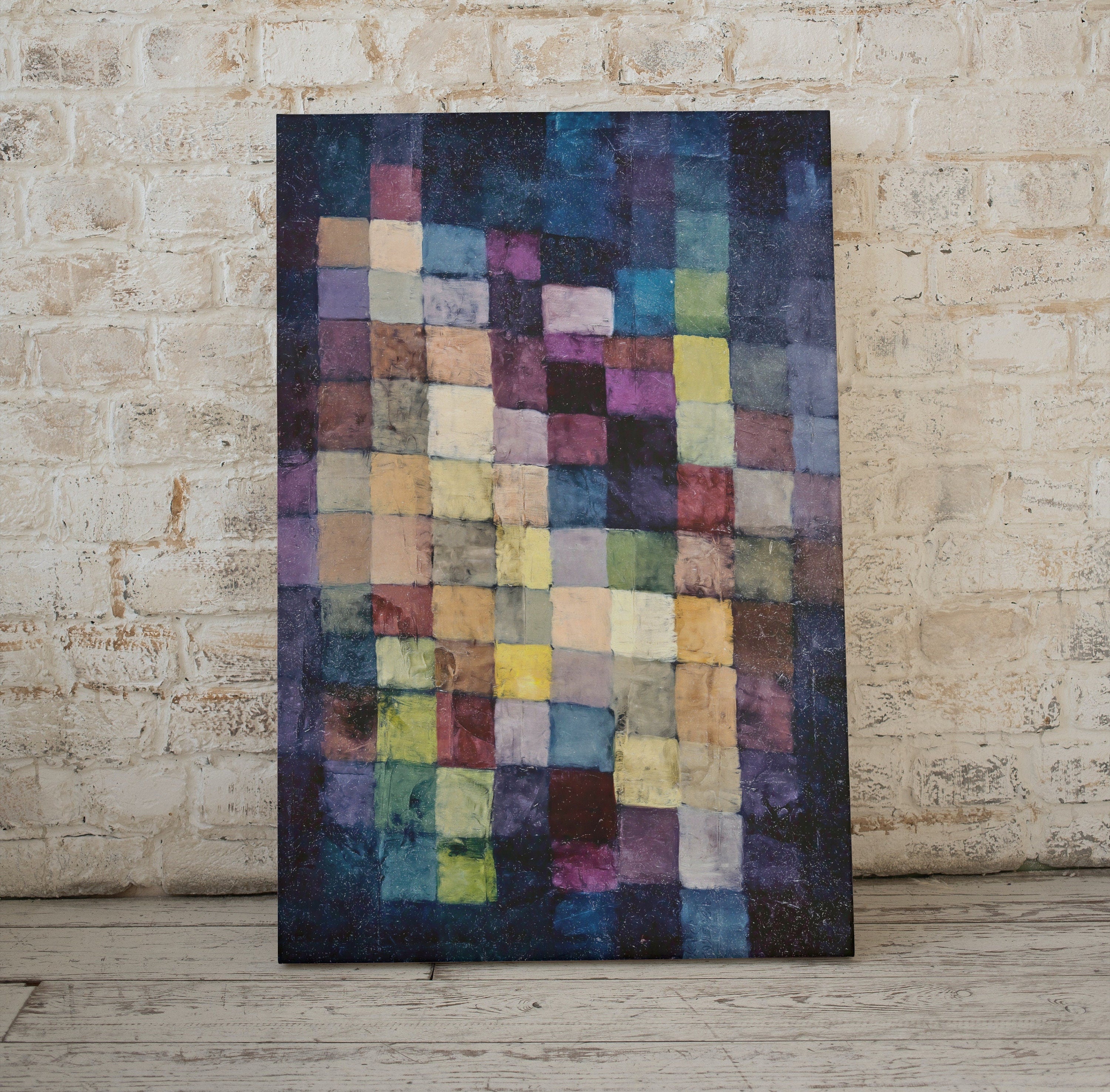Vintage Paul Klee "Old Sound" Colorful Abstract Painting. Printable Wall Art. Instant Download Dark Abstract Art. Mosaic Abstract Wall Art – Printable Wall Art Digital Download – Digital Download