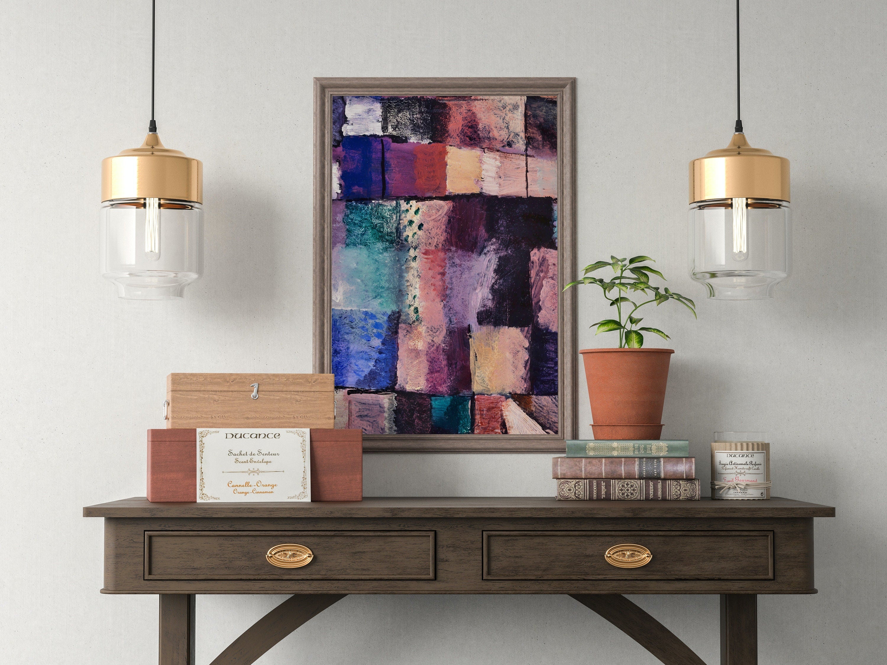 Vintage Paul Klee Colorful Abstract Oil Painting. Motif From Hammamet Printable Wall Art. Instant Download Abstract Art. Mosaic Wall Art – Printable Wall Art Digital Download – Digital Download