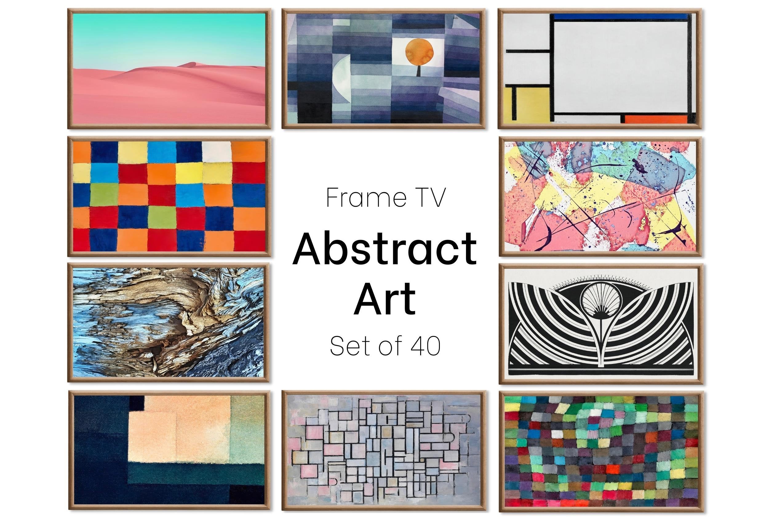 Set of 40 Samsung Frame TV 4K Art. Ultimate Abstract Vintage & Modern Paintings Collection. Abstract Art Set. Instant Download Frame TV Art