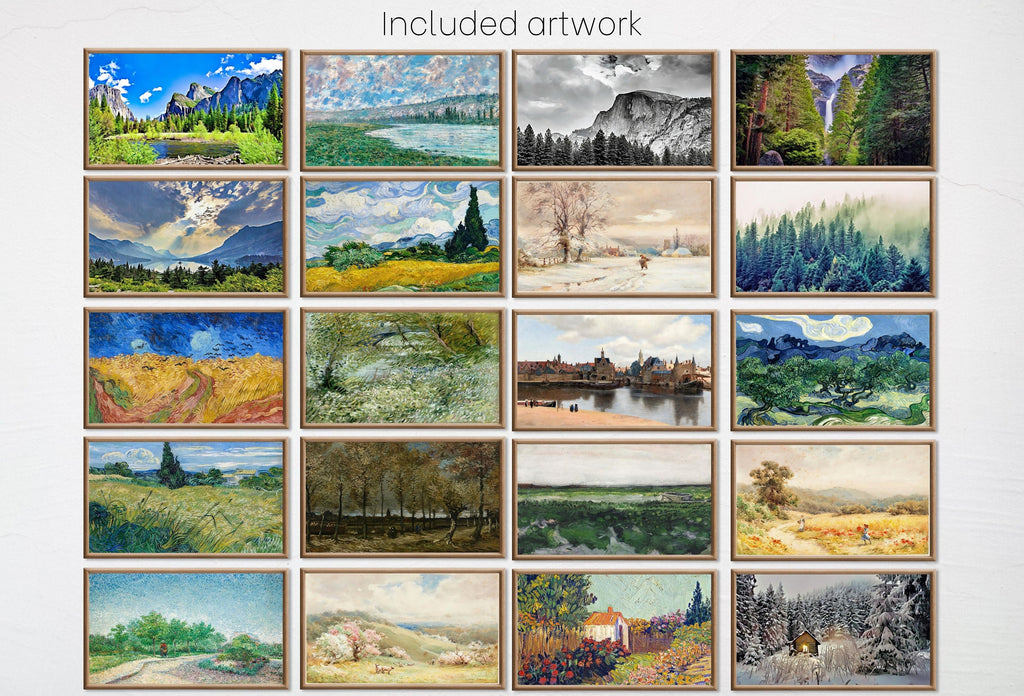 Set of 40 Samsung Frame TV 4K Art. Ultimate Landscapes Paintings & Digital Art Collection. Nature TV Art Set. Instant Download Frame TV Art