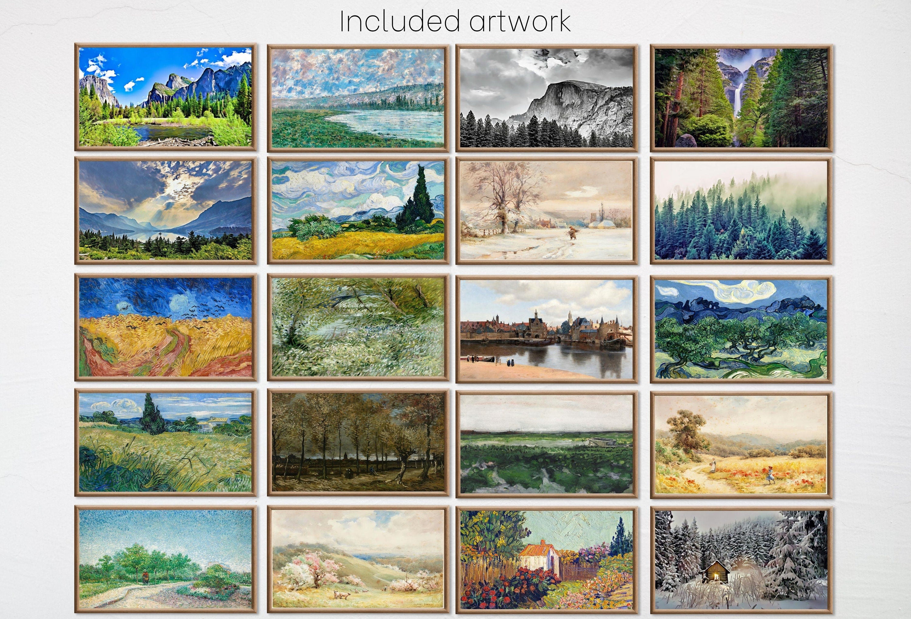 Set of 40 Samsung Frame TV 4K Art. Ultimate Landscapes Paintings & Digital Art Collection. Nature TV Art Set. Instant Download Frame TV Art