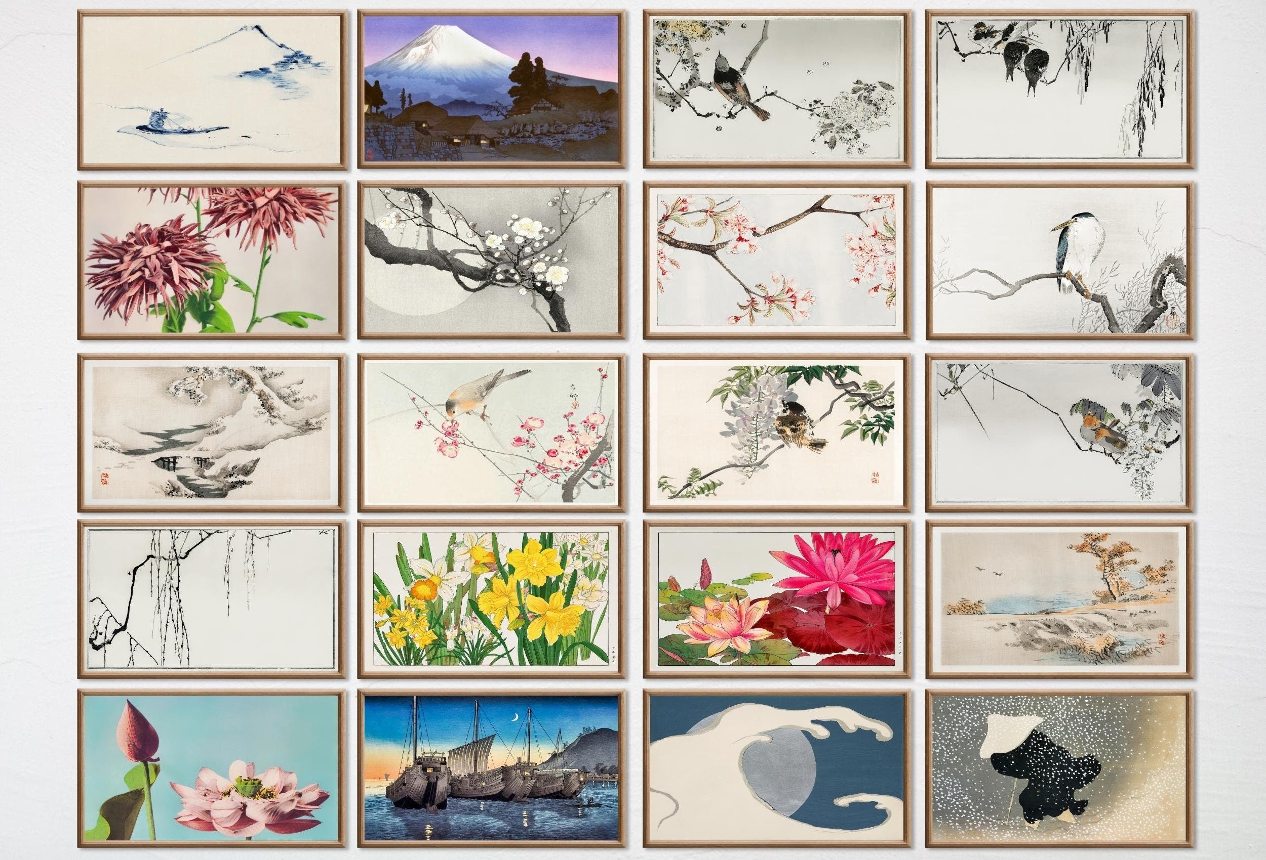 Set of 40 Samsung Frame TV 4K Art. Vintage Japanese Paintings Collection. Antique Japanese Art Set. Instant Download Japanese Frame TV Art
