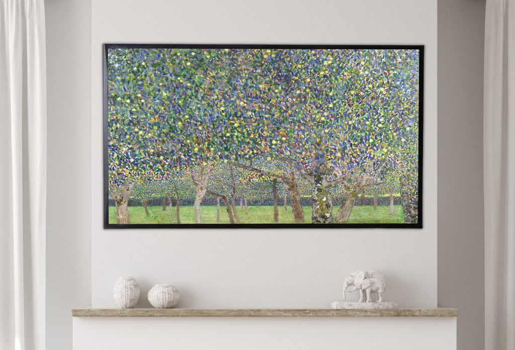 Samsung Frame TV Art 4K Gustav Klimt Pear Trees Famous Art Nouveau Painting. Antique Floral Classic Klimt Art for Frame TV. Downloadable