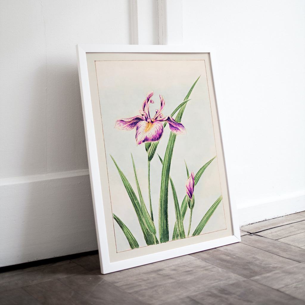 Vintage Japanese Flower Art Orchid Painting Printable Wall Art. Instant Download Antique Japanese Art Orchid Botanical Print Floral Wall Art
