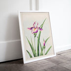 Vintage Japanese Flower Art Orchid Painting Printable Wall Art. Instant Download Antique Japanese Art Orchid Botanical Print Floral Wall Art