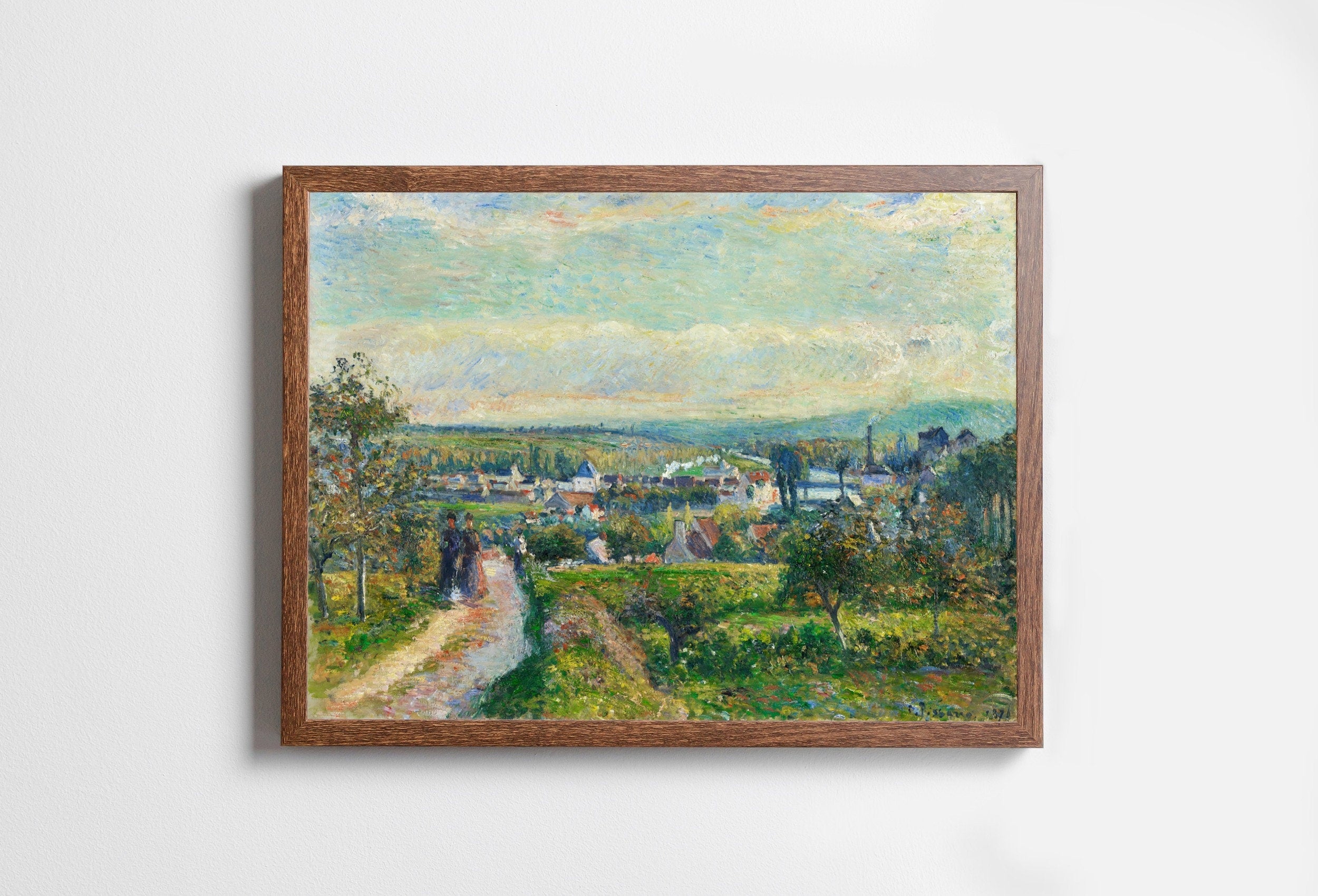 Vintage French Countryside Impressionist Wall Decor. Antique Landscape Painting. Country Fine Art Print. Printable Instant Download Art. – Printable Wall Art Digital Download – Digital Download