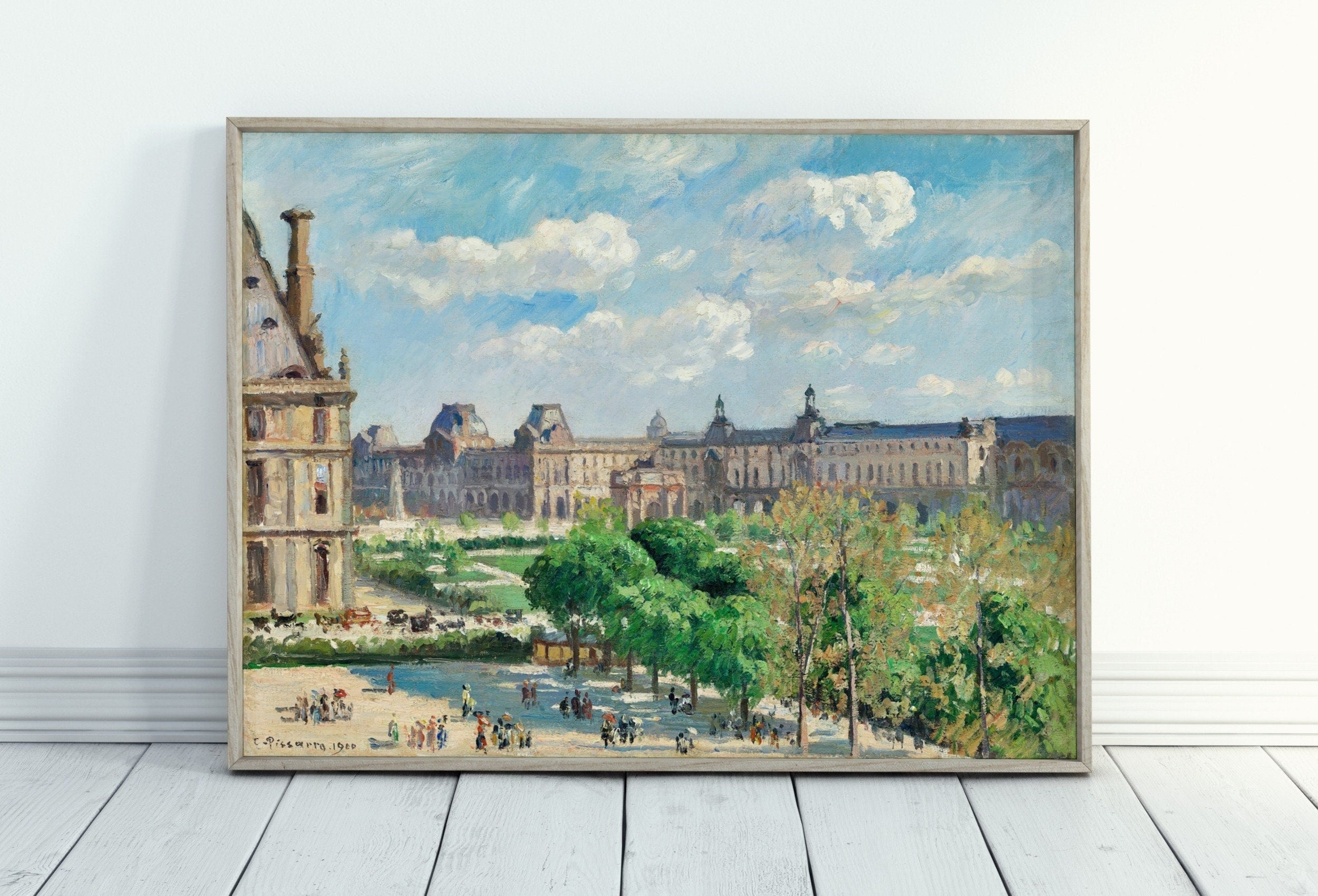 View of the Place du Carrousel in Paris Painting. Printable Famous Art Print. Instant Download Vintage Cityscape Wall Decor. Fine Art Print