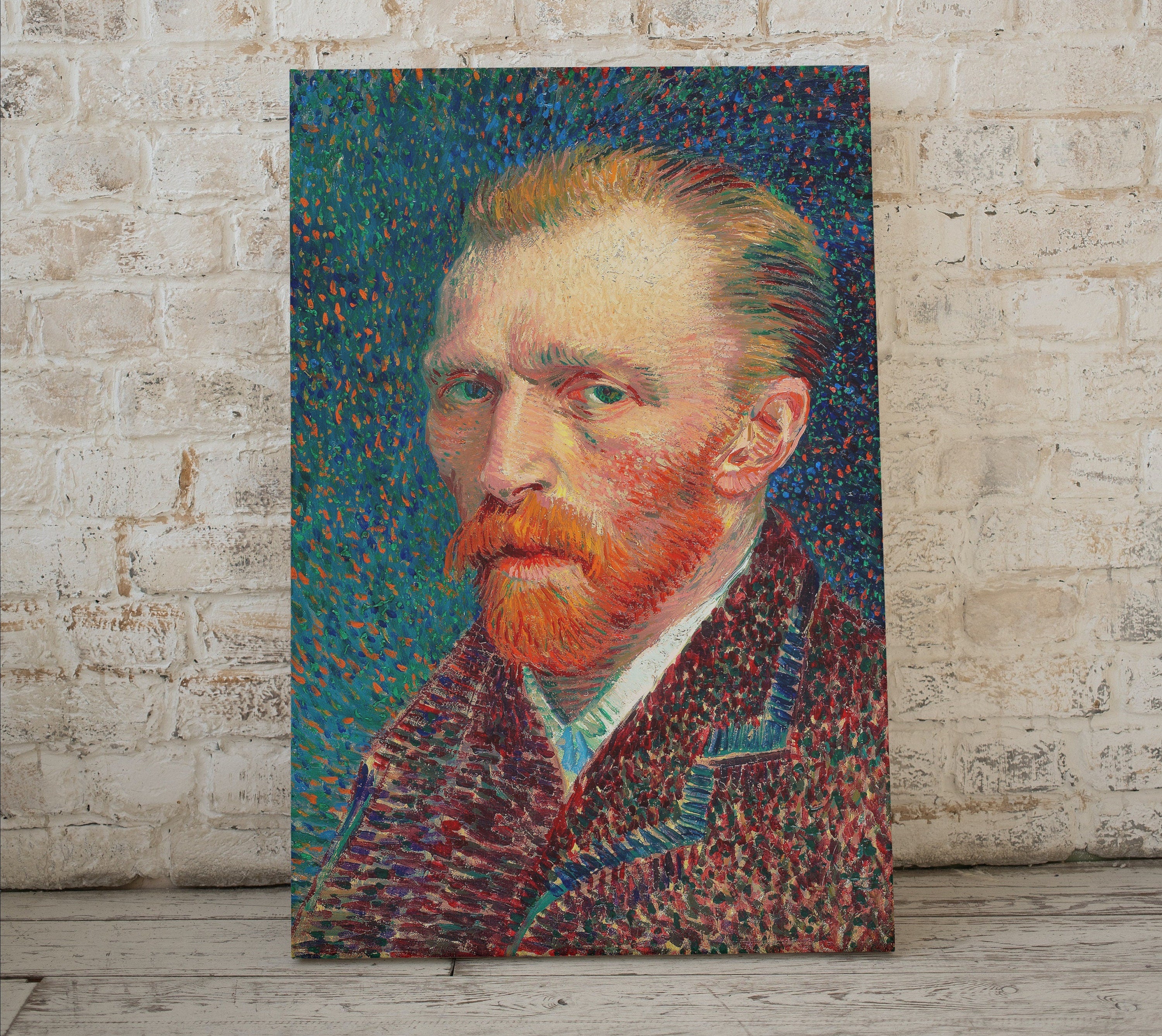 Famous Vincent van Gogh Printable Self Portrait Art Print. Instant Download van Gogh Print Vintage Classic Portrait Painting. Fine Art Print
