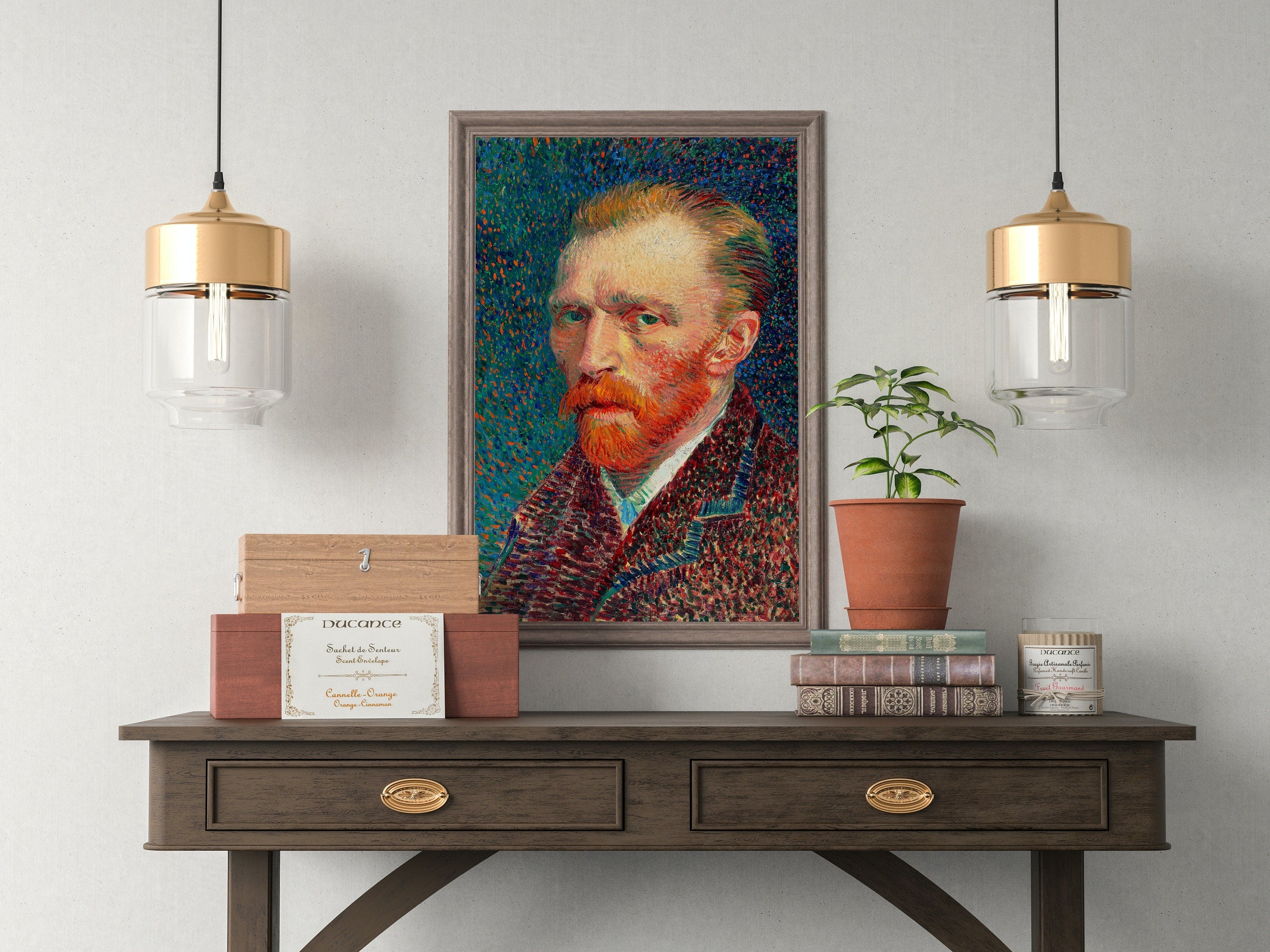 Famous Vincent van Gogh Printable Self Portrait Art Print. Instant Download van Gogh Print Vintage Classic Portrait Painting. Fine Art Print