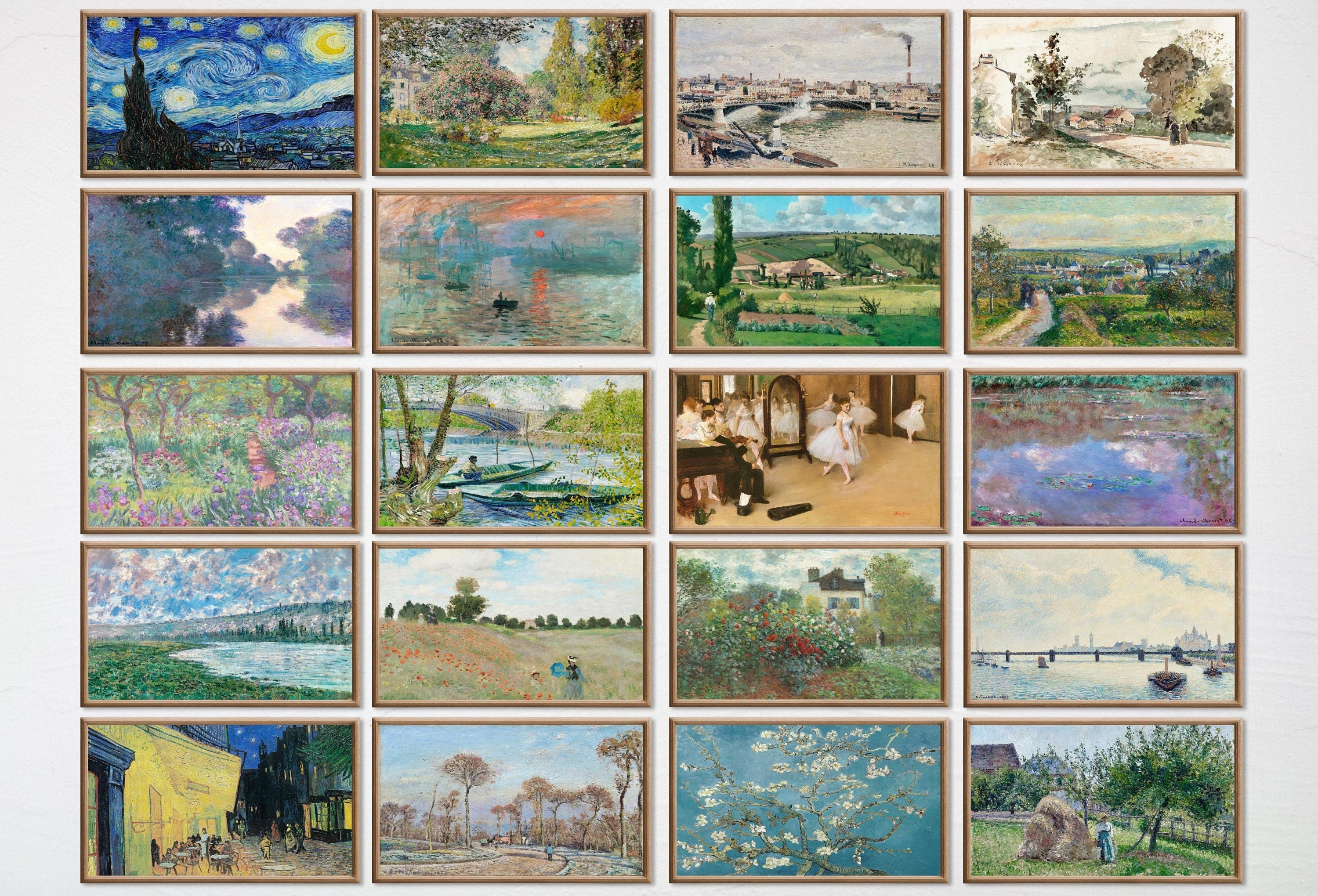Set of 40 Samsung Frame TV 4K Art. Ultimate Impressionist Famous Paintings Collection. Van Gogh Monet Art Set. Instant Download Frame TV Art